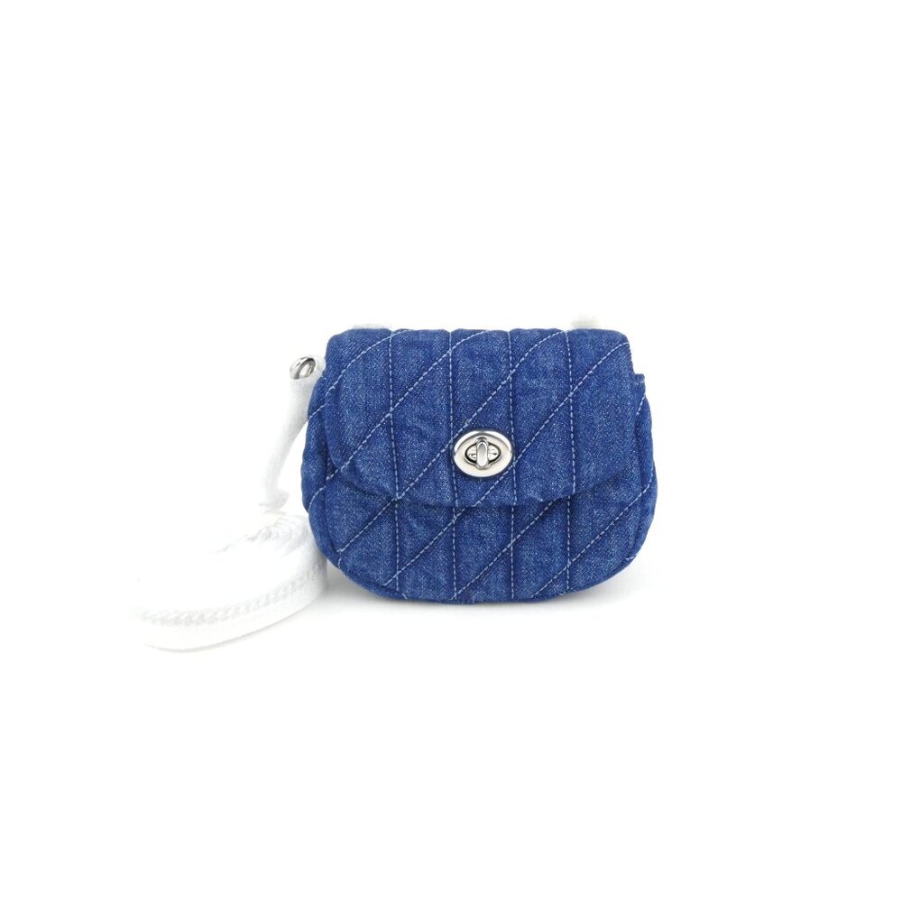 Coach Denim Quilted Turlock Card Case NWT CAL34